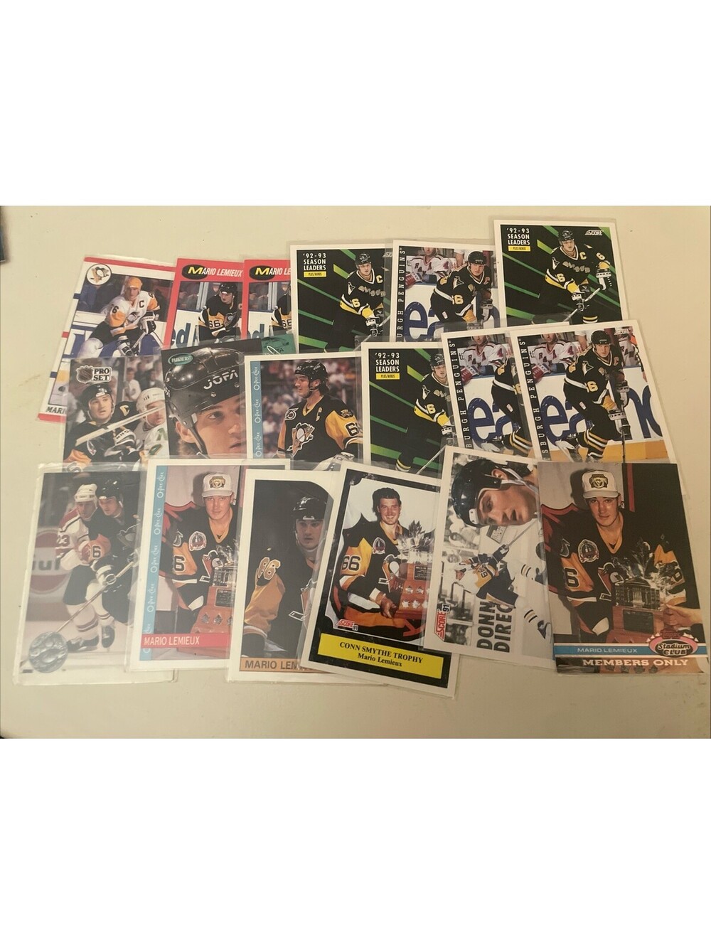 Lot Of 18 Vintage Mario Lemieux Cards Hockey NHL Pittsburg Penguins